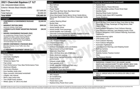 Black 2021 Chevrolet Equinox LT for sale in Berlin, NJ