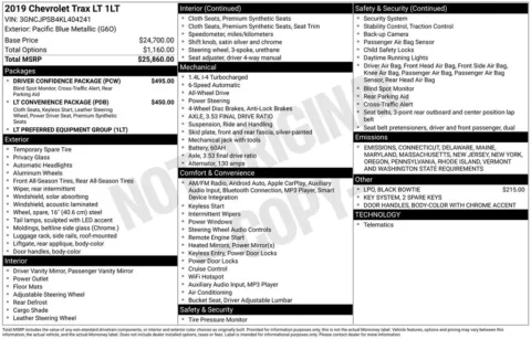 Blue 2019 Chevrolet Trax LT for sale in Berlin, NJ