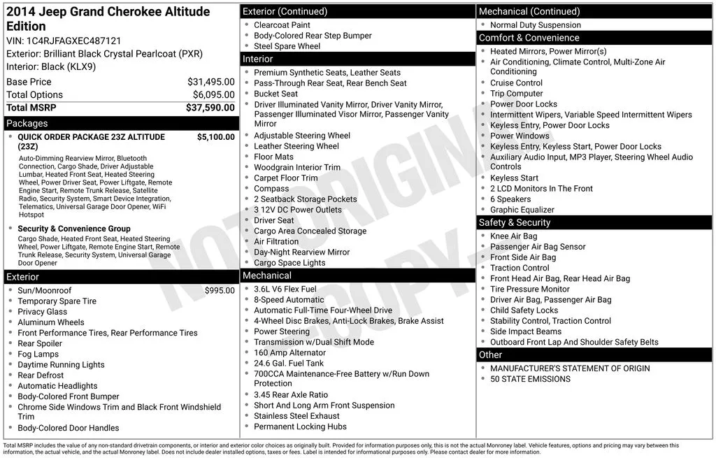 2014 Jeep Grand Cherokee Altitude for sale in Berlin, NJ
