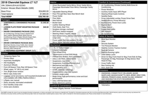 Black 2018 Chevrolet Equinox LT for sale in Berlin, NJ
