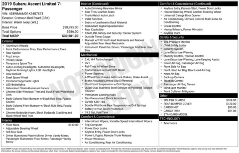 Red 2019 Subaru Ascent Limited for sale in Berlin, NJ