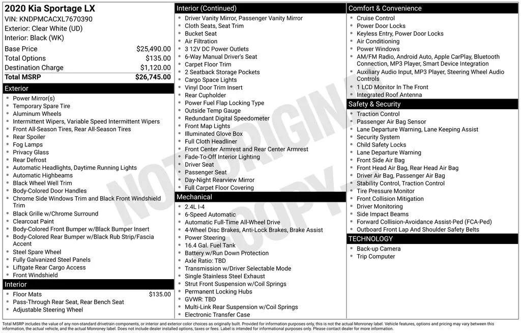 2020 Kia Sportage LX for sale in Berlin, NJ