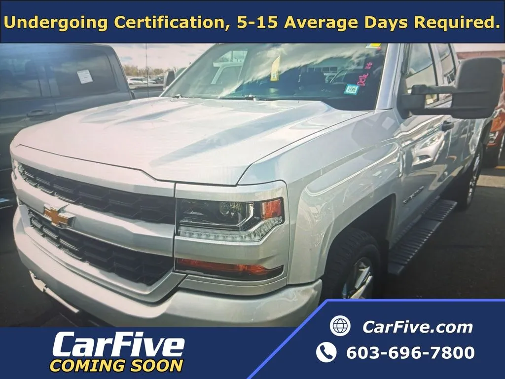 Silver 2017 Chevrolet Silverado 1500 Custom for sale in Nashua, NH