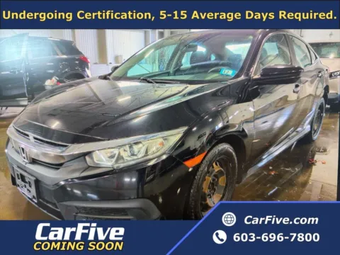 Black 2016 Honda Civic LX for sale in Nashua, NH