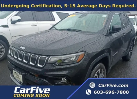 Black 2022 Jeep Compass Limited for sale in Nashua, NH