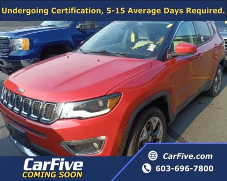Red 2018 Jeep Compass Limited for sale in Nashua, NH