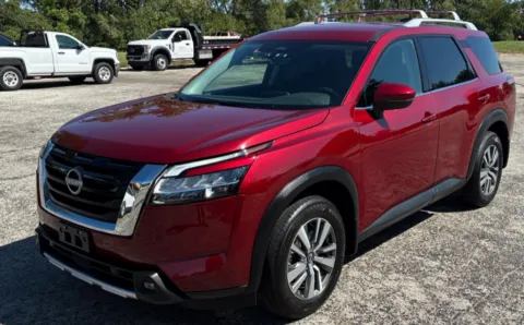 Red 2024 Nissan Pathfinder SL for sale in Nashua, NH