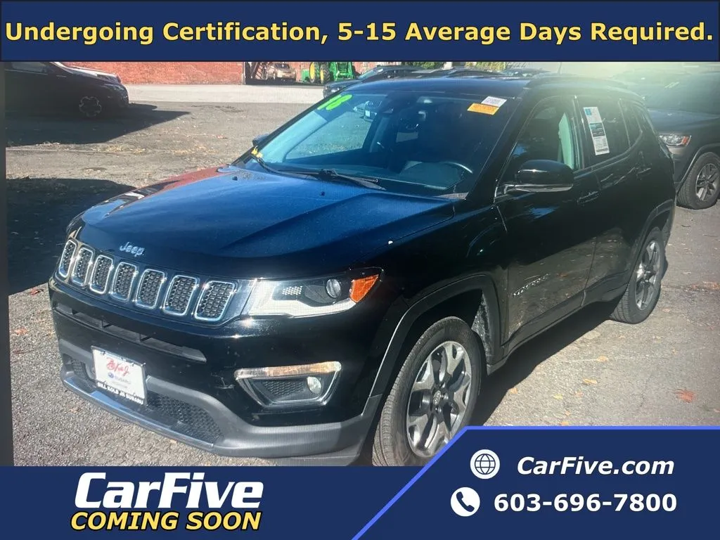 Black 2018 Jeep Compass Limited for sale in Nashua, NH