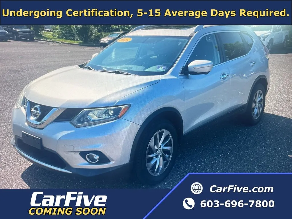 Silver 2015 Nissan Rogue SL for sale in Nashua, NH