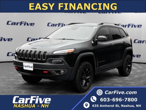 Black 2016 Jeep Cherokee Trailhawk for sale in Nashua, NH