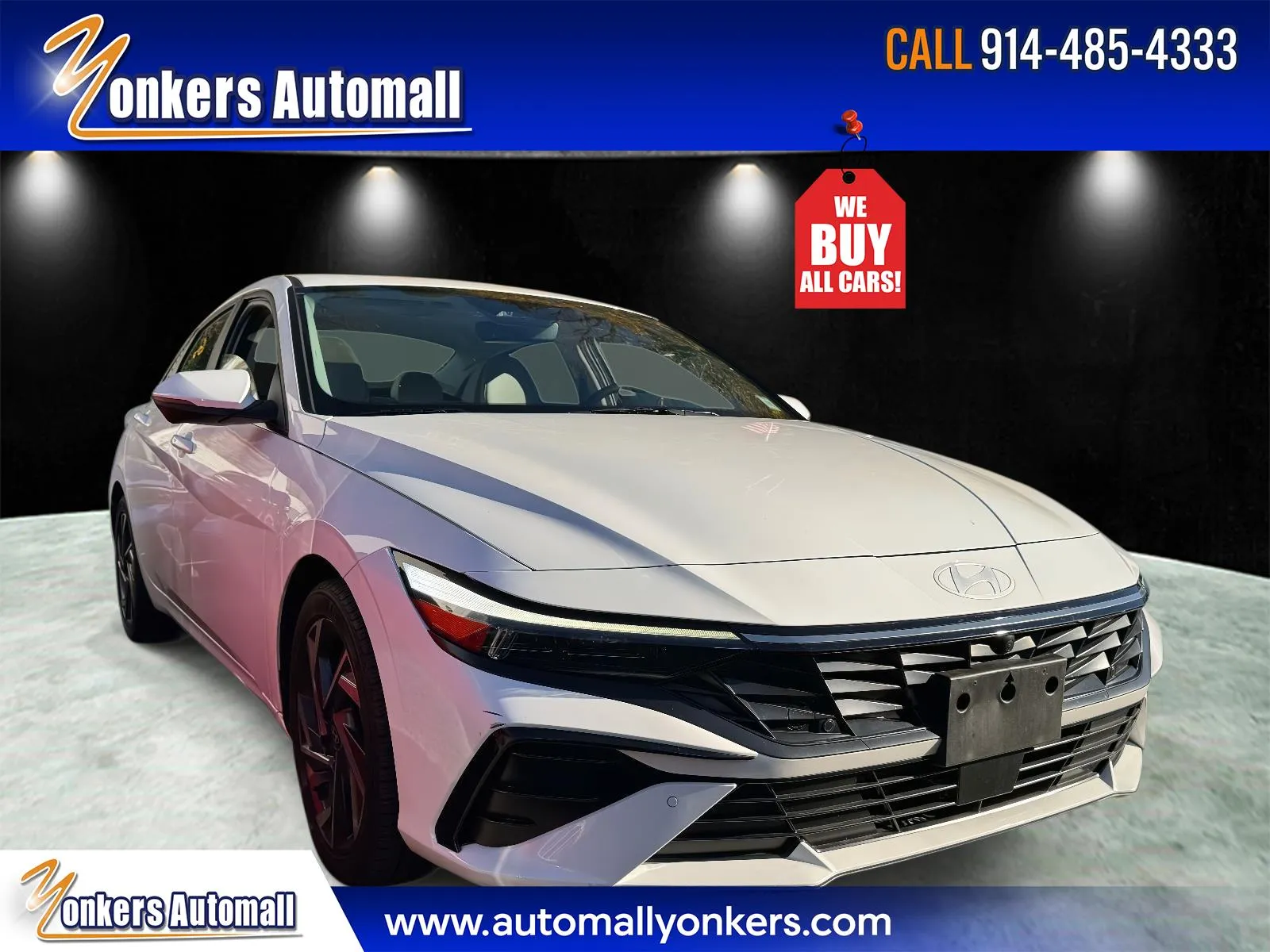 White 2024 Hyundai Elantra Limited IVT for sale in Yonkers, NY