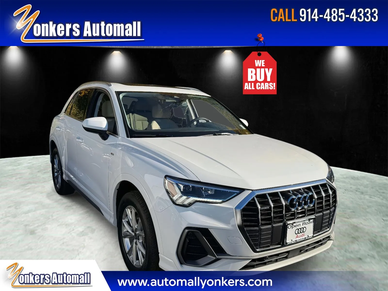White 2025 Audi Q3 S line Premium 45 TFSI quattro for sale in Yonkers, NY