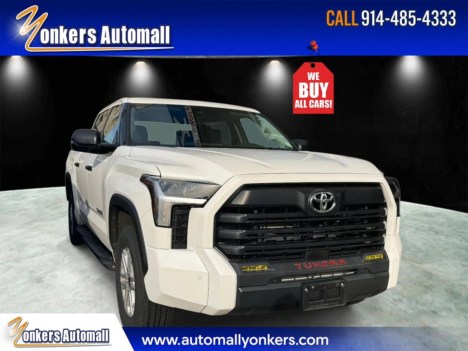 White 2023 Toyota Tundra SR5 CrewMax 5.5' Bed (Natl) for sale in Yonkers, NY