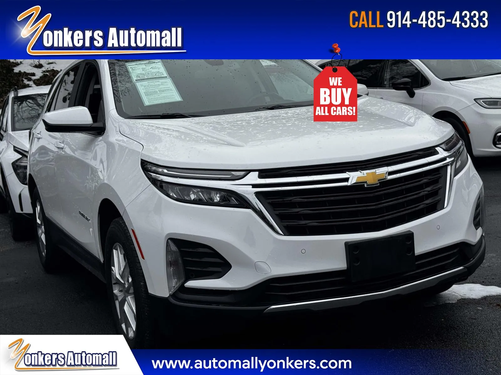 White 2024 Chevrolet Equinox AWD 4dr LT w/1LT for sale in Yonkers, NY