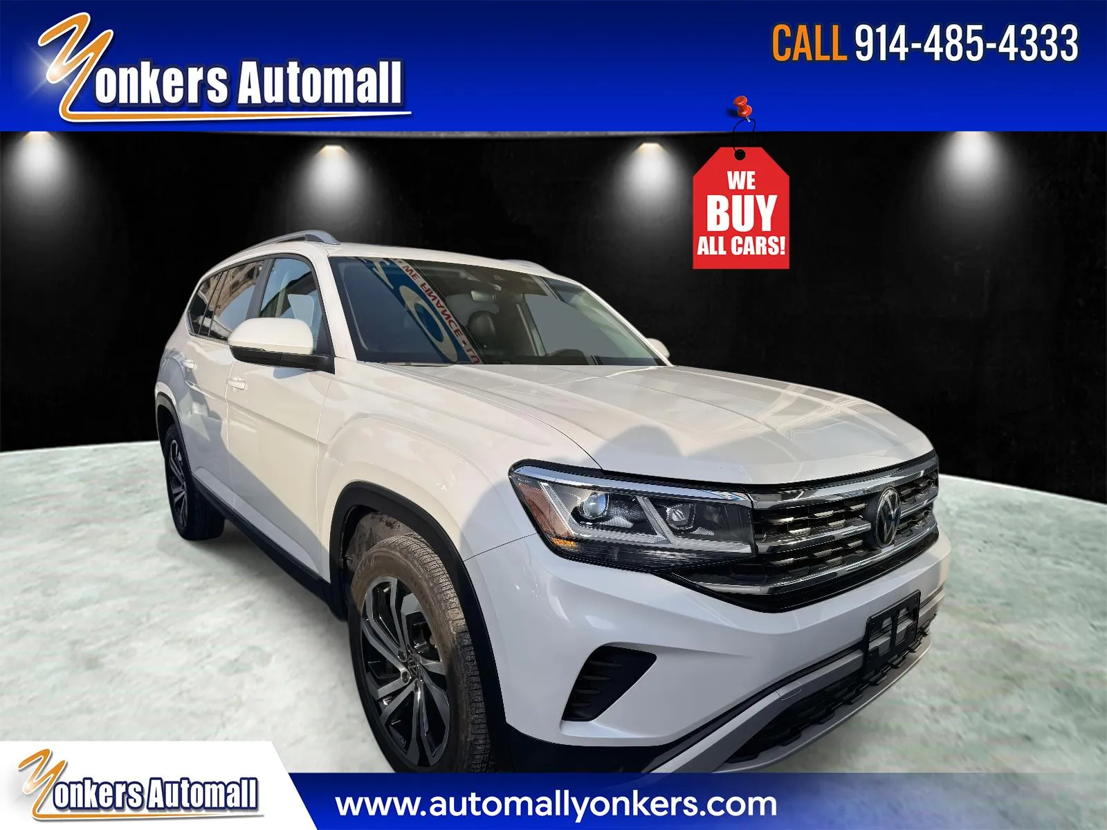 White 2023 Volkswagen Atlas 3.6L V6 SEL 4MOTION for sale in Yonkers, NY