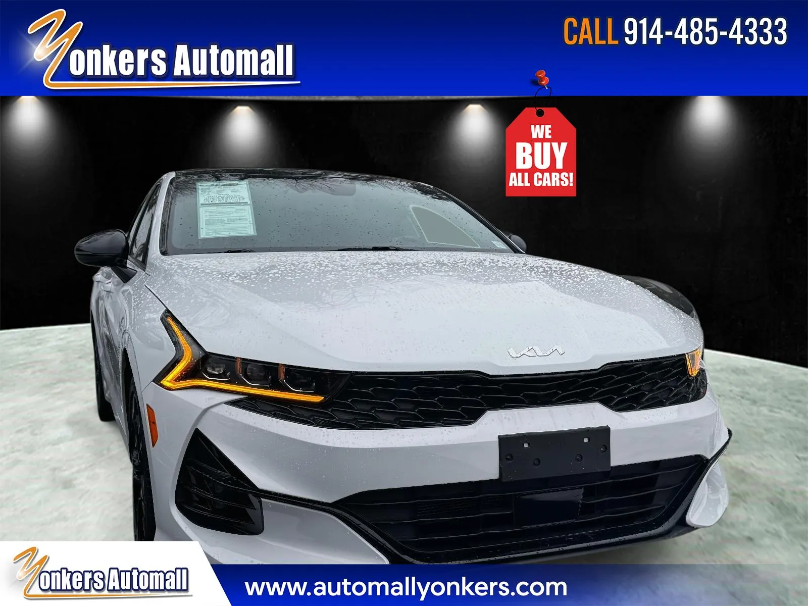 White 2023 Kia K5 GT-Line Auto AWD for sale in Yonkers, NY