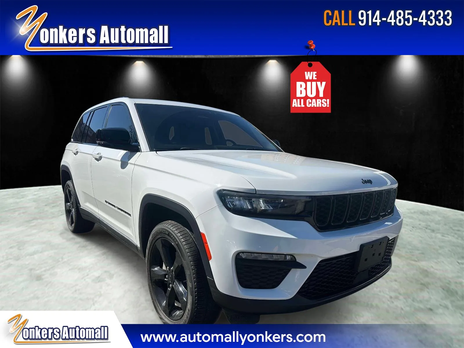 White 2023 Jeep Grand Cherokee Limited for sale in Yonkers, NY