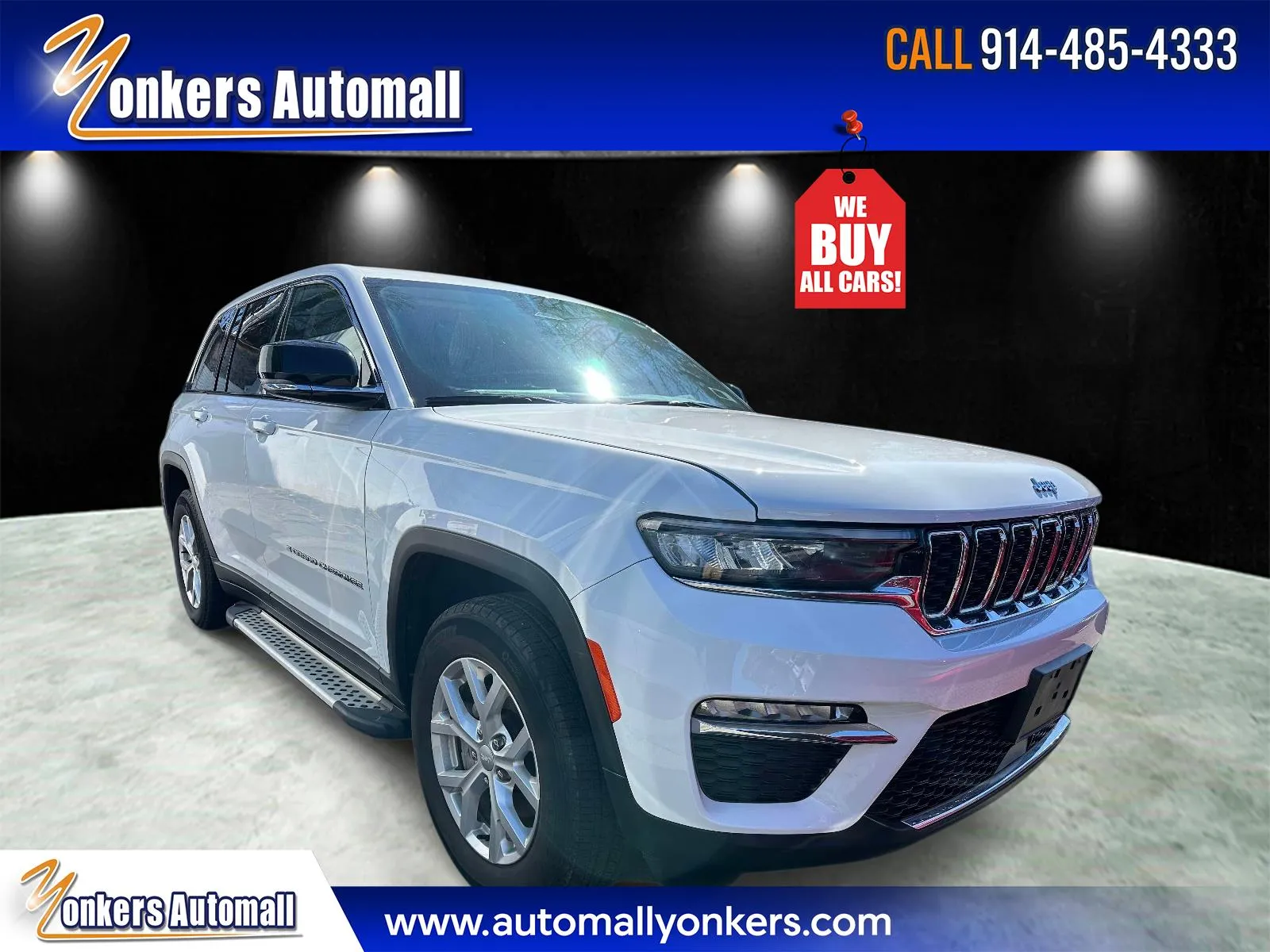 White 2023 Jeep Grand Cherokee Limited 4x4 for sale in Yonkers, NY