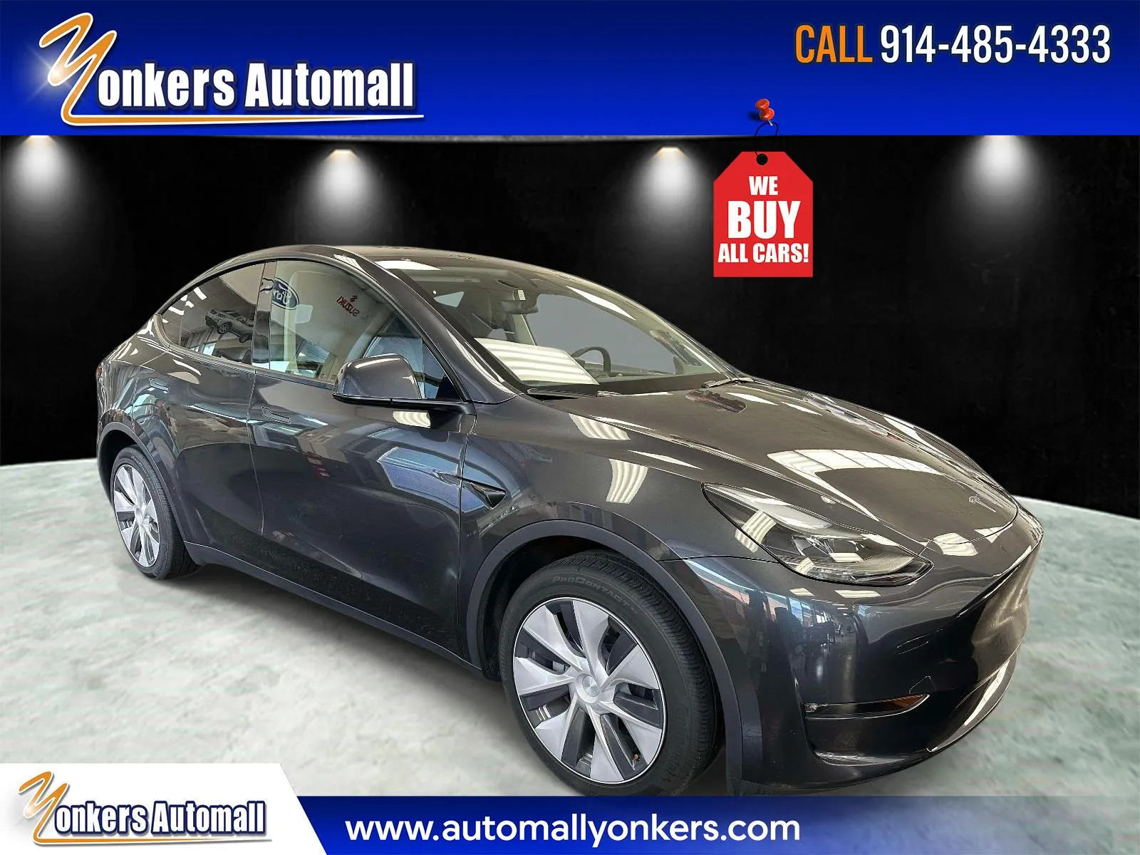 Gray 2024 Tesla Model Y Long Range AWD for sale in Yonkers, NY