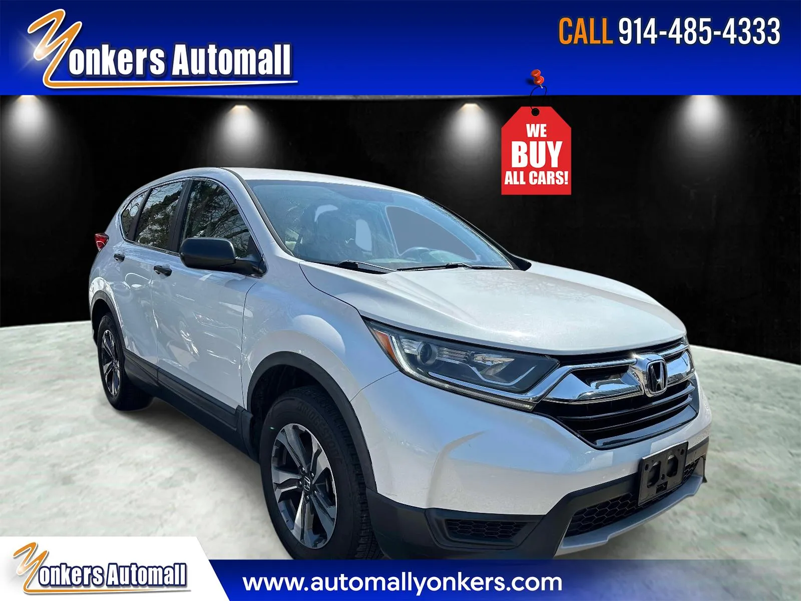White 2019 Honda CR-V LX AWD for sale in Yonkers, NY