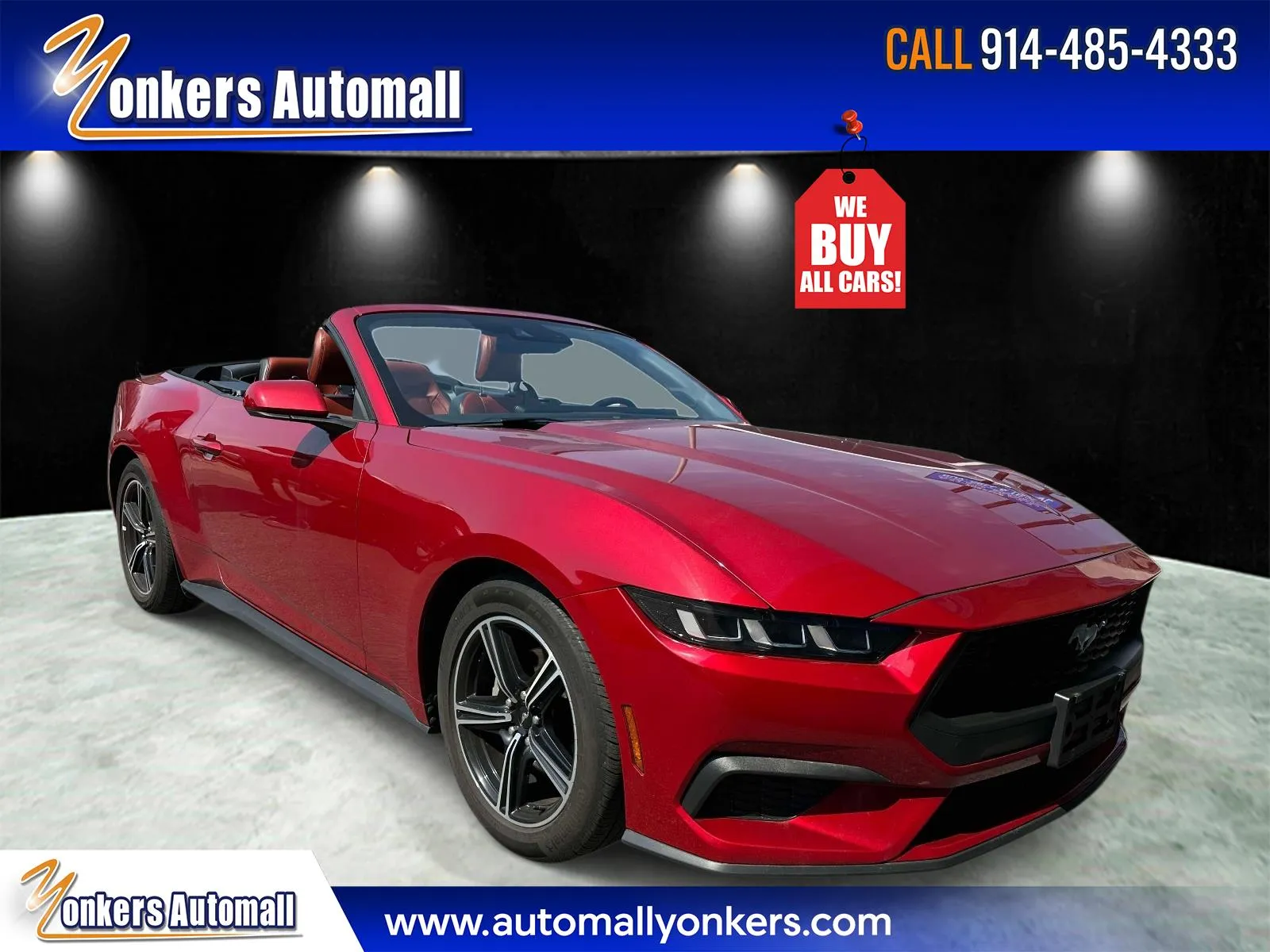 Red 2024 Ford Mustang EcoBoost Premium Convertible for sale in Yonkers, NY
