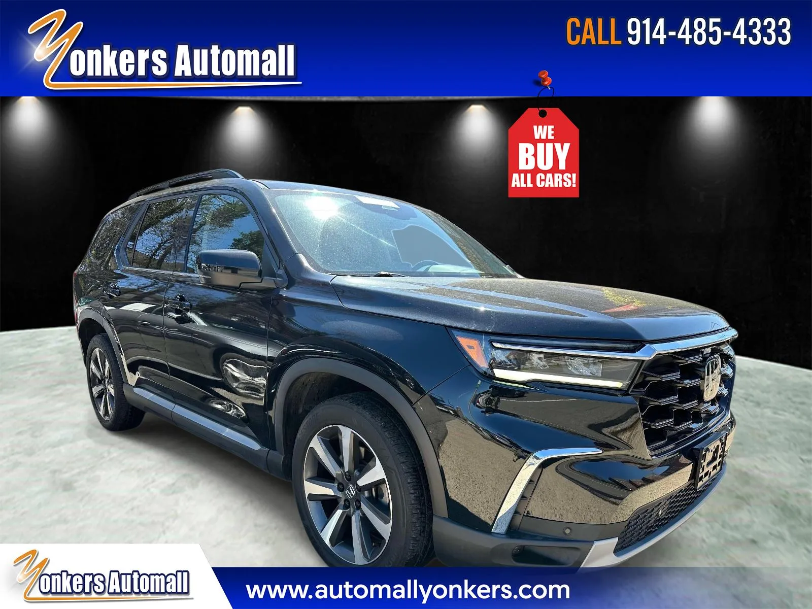 Black 2023 Honda Pilot Touring AWD for sale in Yonkers, NY