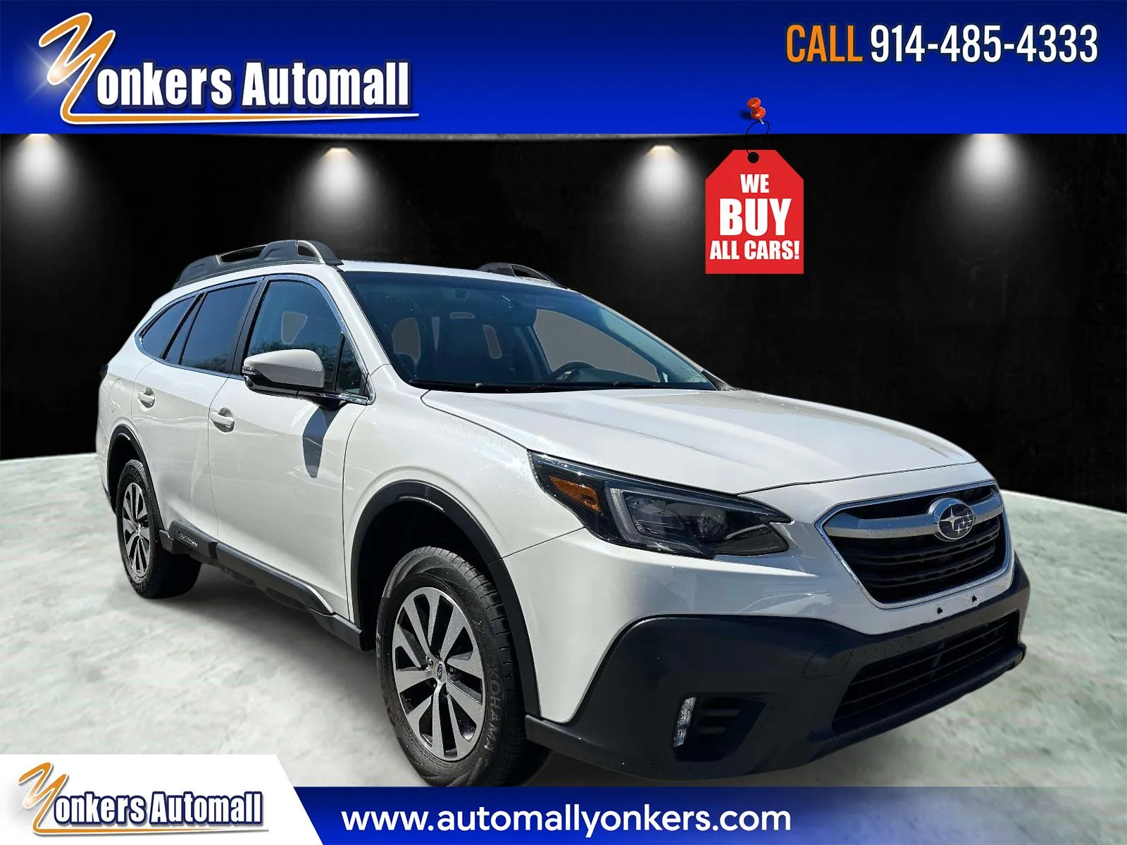 White 2022 Subaru Outback Premium CVT for sale in Yonkers, NY