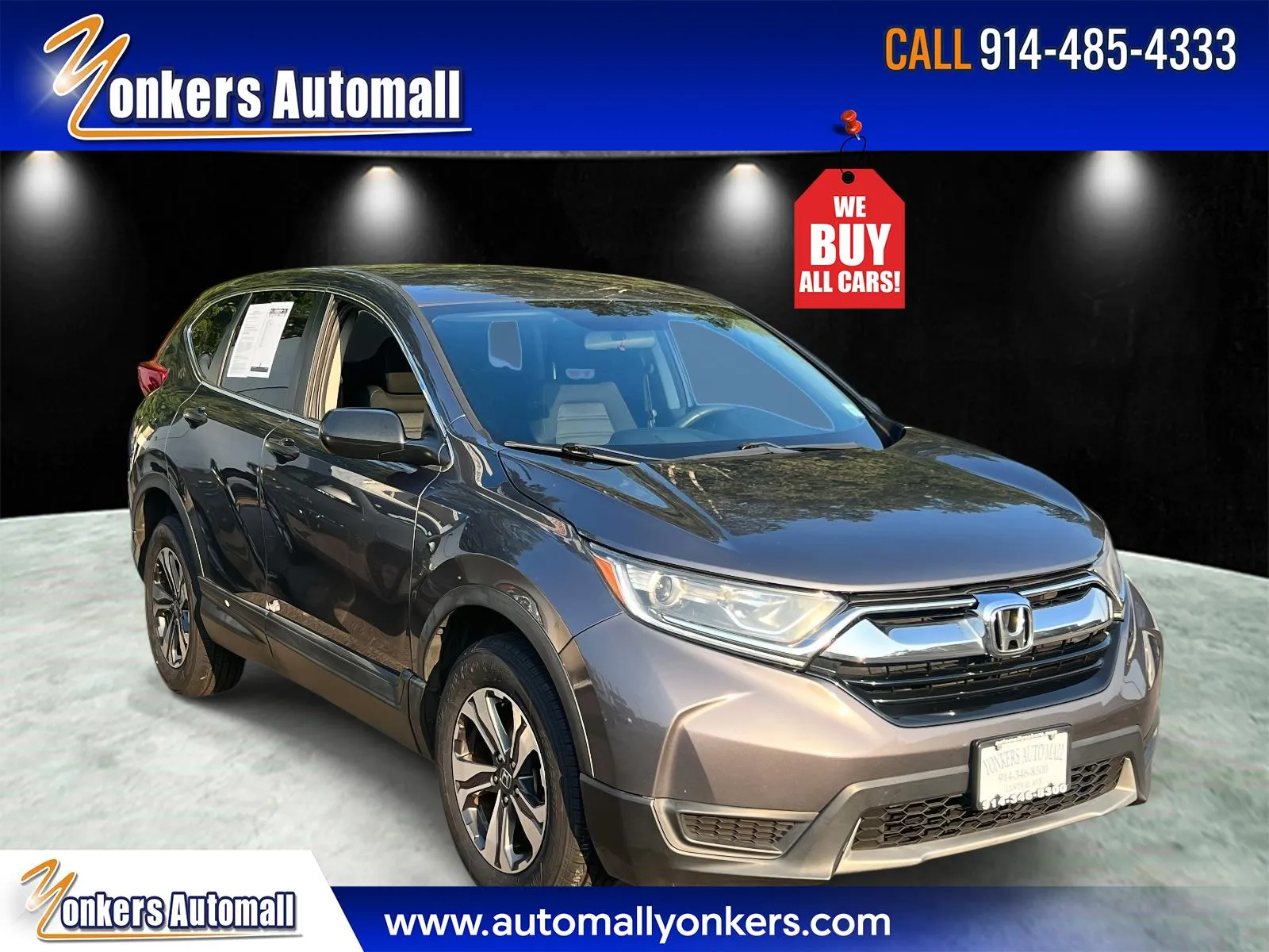 Gray 2019 Honda CR-V LX AWD for sale in Yonkers, NY