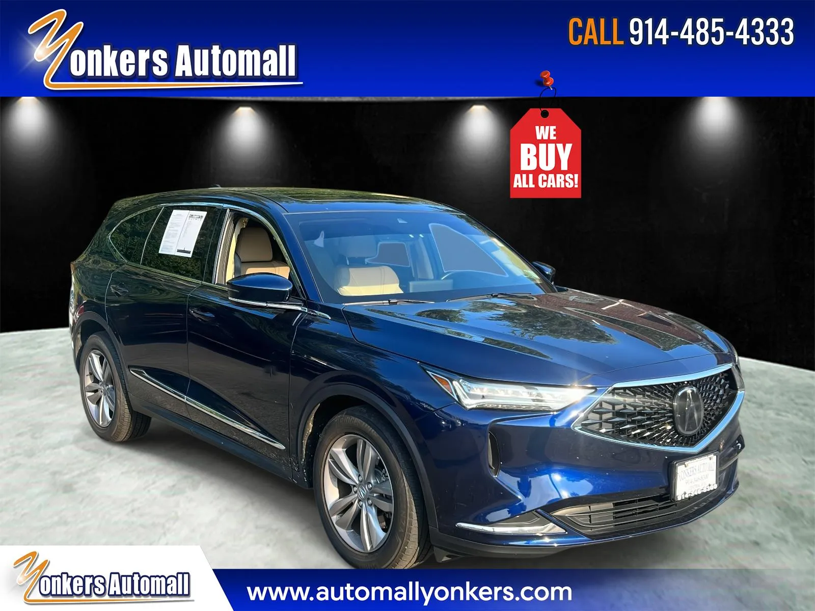 Blue 2023 Acura MDX SH-AWD for sale in Yonkers, NY