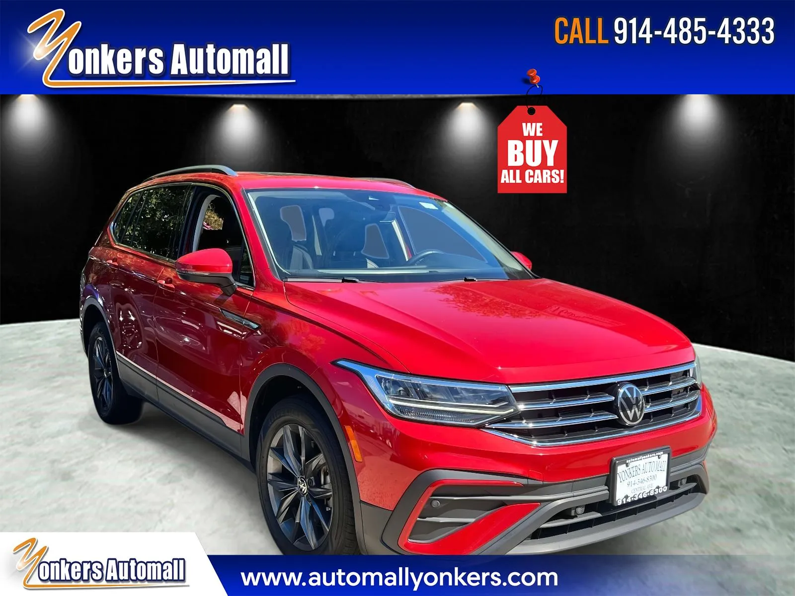 Black 2022 Volkswagen Tiguan 2.0T SE for sale in Yonkers, NY