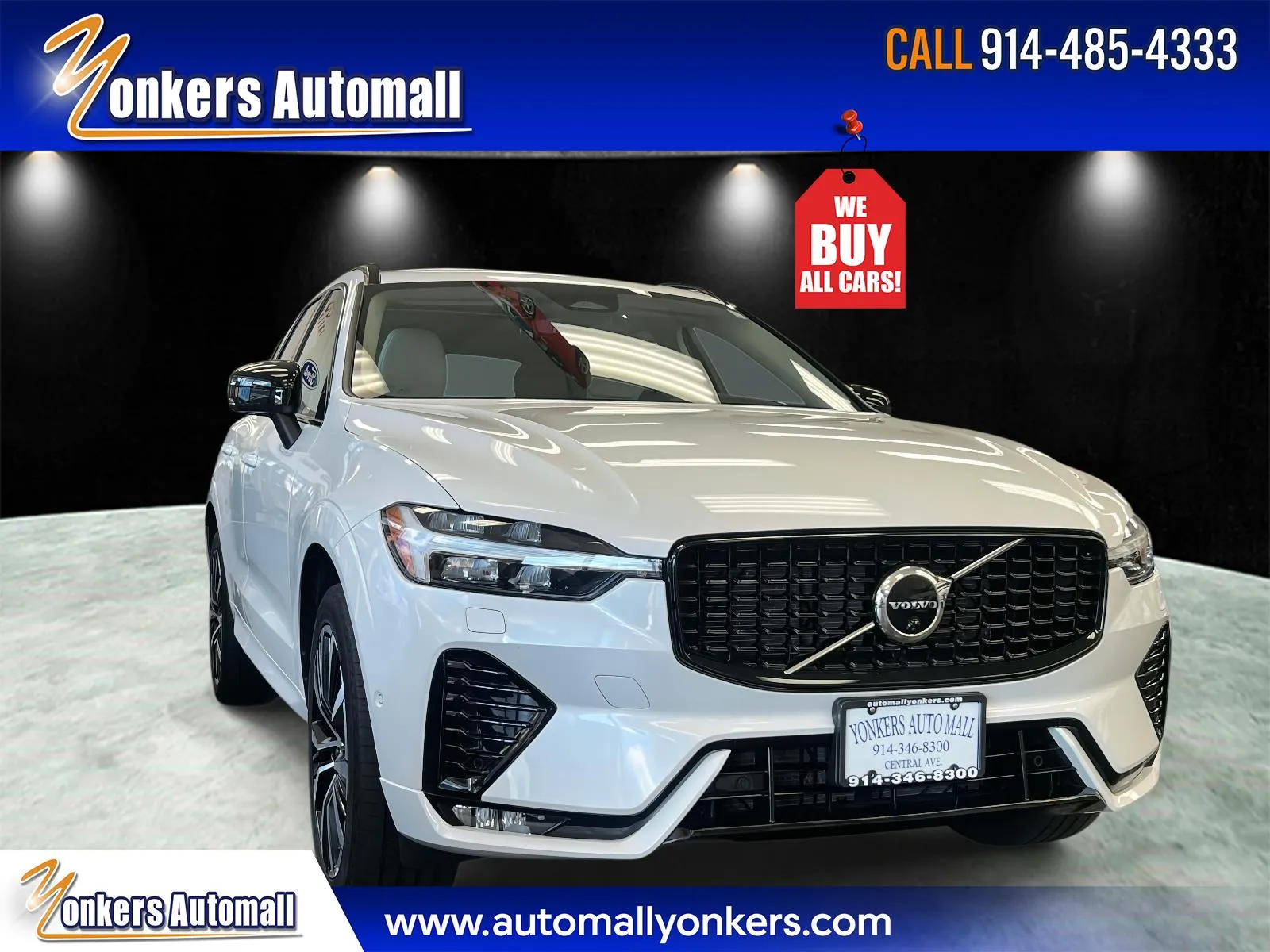 White 2023 Volvo XC60 B5 AWD Plus Dark Theme for sale in Yonkers, NY