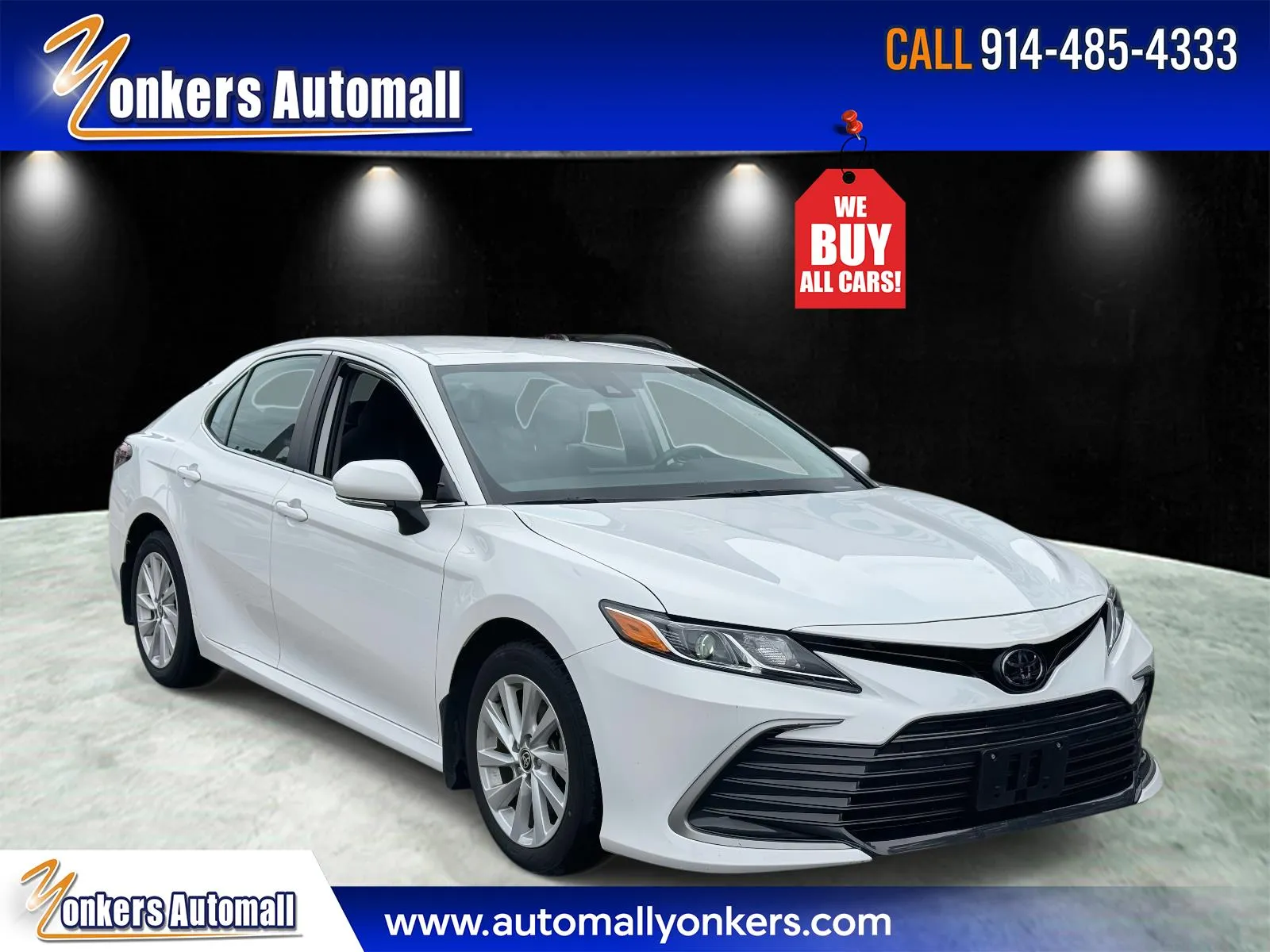 White 2023 Toyota Camry LE Auto AWD for sale in Yonkers, NY