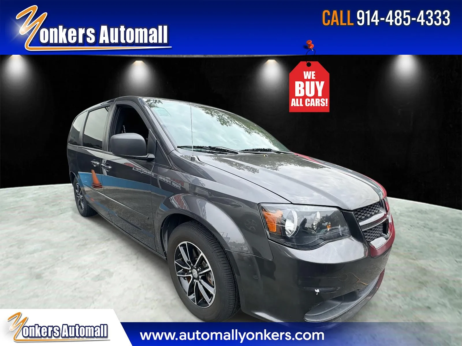 Gray 2017 Dodge Grand Caravan SE Plus Wagon for sale in Yonkers, NY