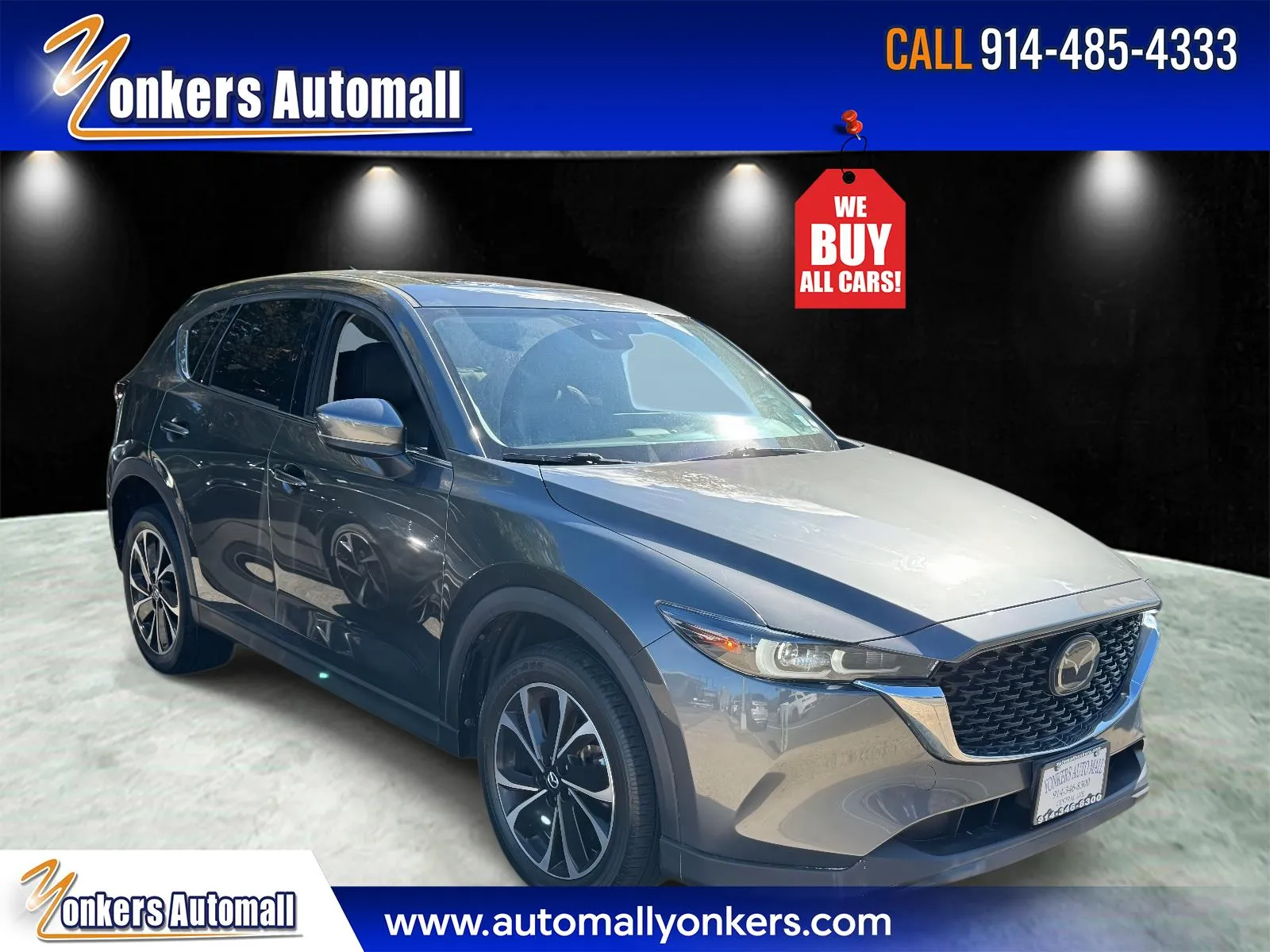 Gray 2022 Mazda CX-5 2.5 S Premium Package AWD for sale in Yonkers, NY