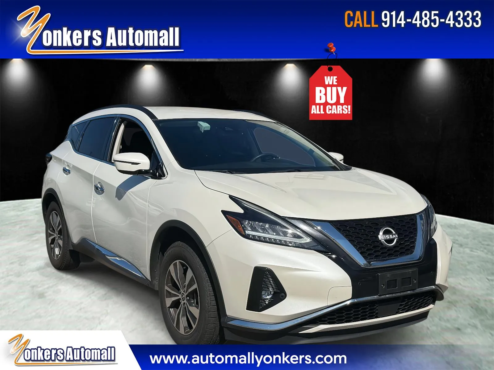 White 2023 Nissan Murano AWD SV for sale in Yonkers, NY
