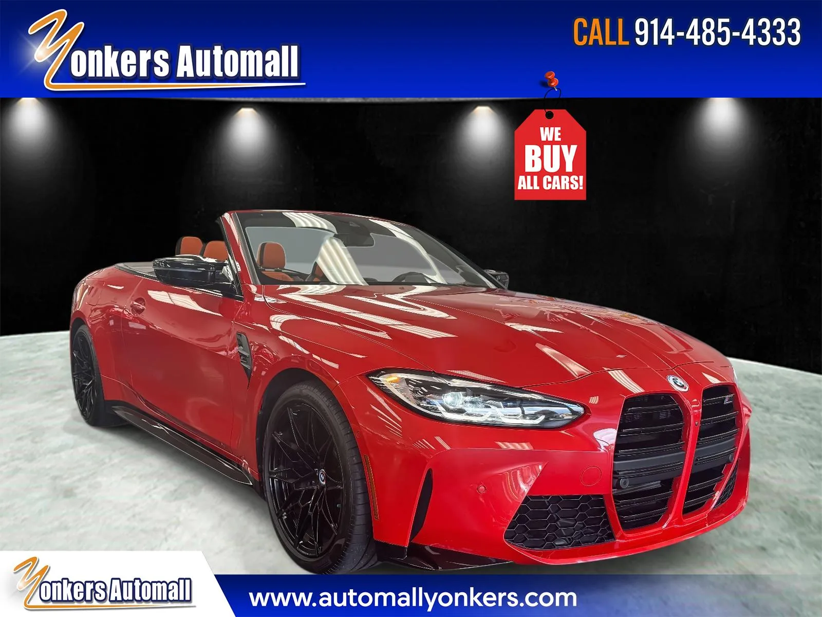 Red 2023 BMW M4 Competition xDrive Convertible for sale in Yonkers, NY
