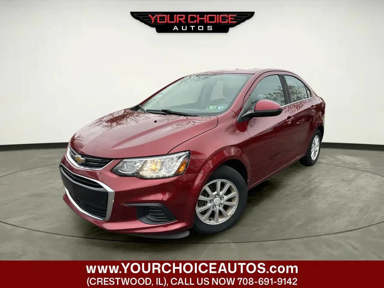 Red 2017 Chevrolet Sonic LT for sale in Crestwood, IL