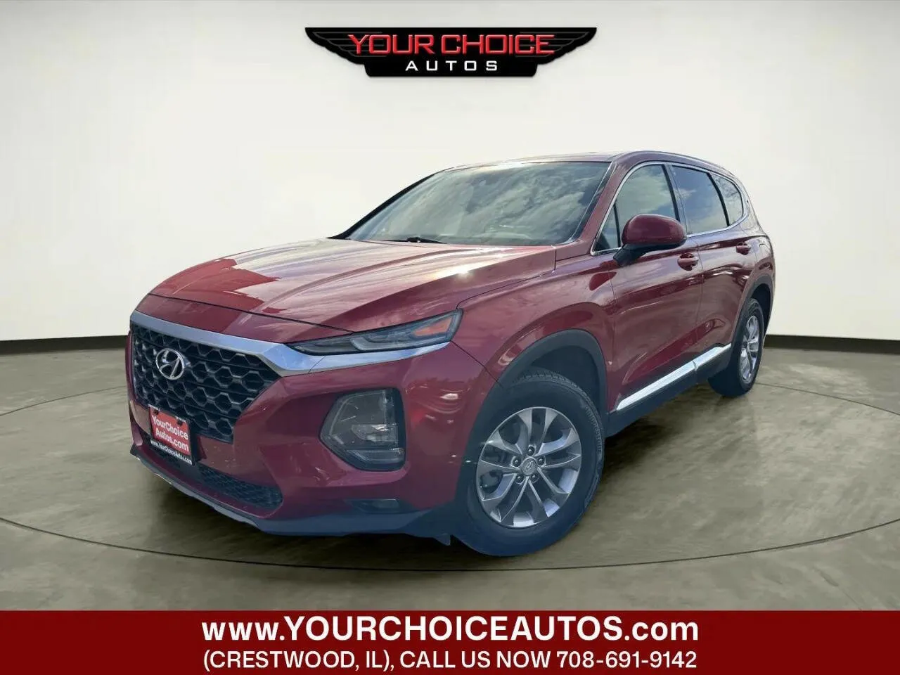 Red 2019 Hyundai Santa Fe SEL for sale in Crestwood, IL