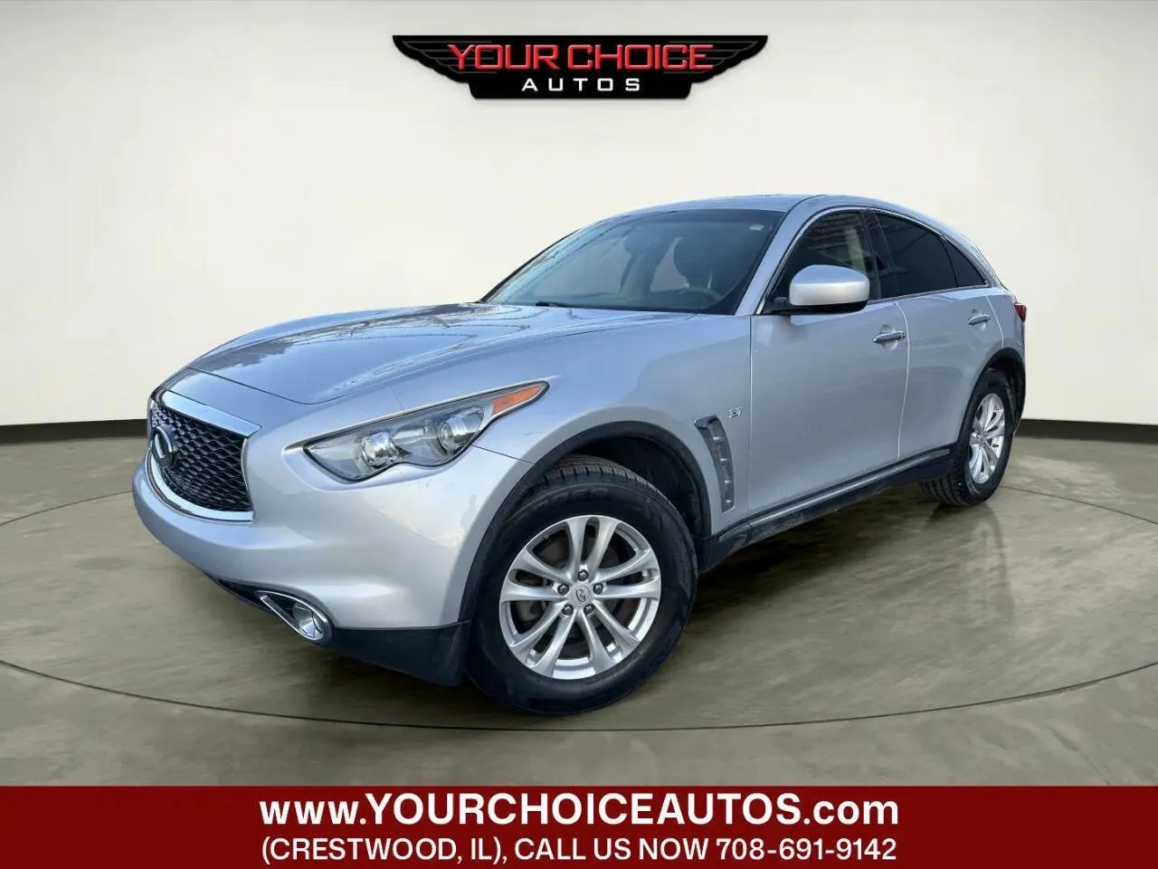 Silver 2017 INFINITI QX70 Base AWD 4dr SUV for sale in Crestwood, IL