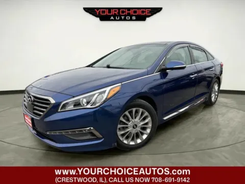 Blue 2015 Hyundai Sonata 2.4L Limited for sale in Crestwood, IL