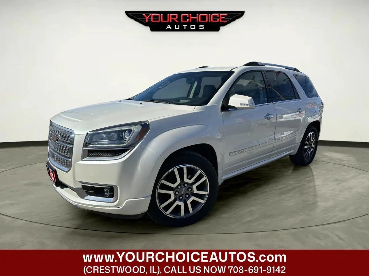 White 2013 GMC Acadia Denali for sale in Crestwood, IL