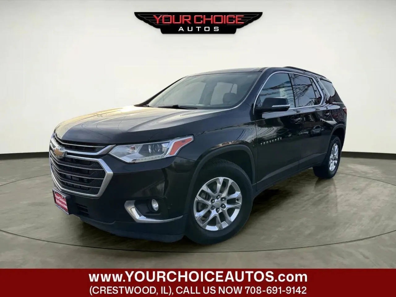 Black 2019 Chevrolet Traverse LT Cloth for sale in Crestwood, IL