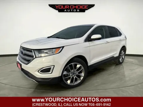 White 2016 Ford Edge Titanium for sale in Crestwood, IL