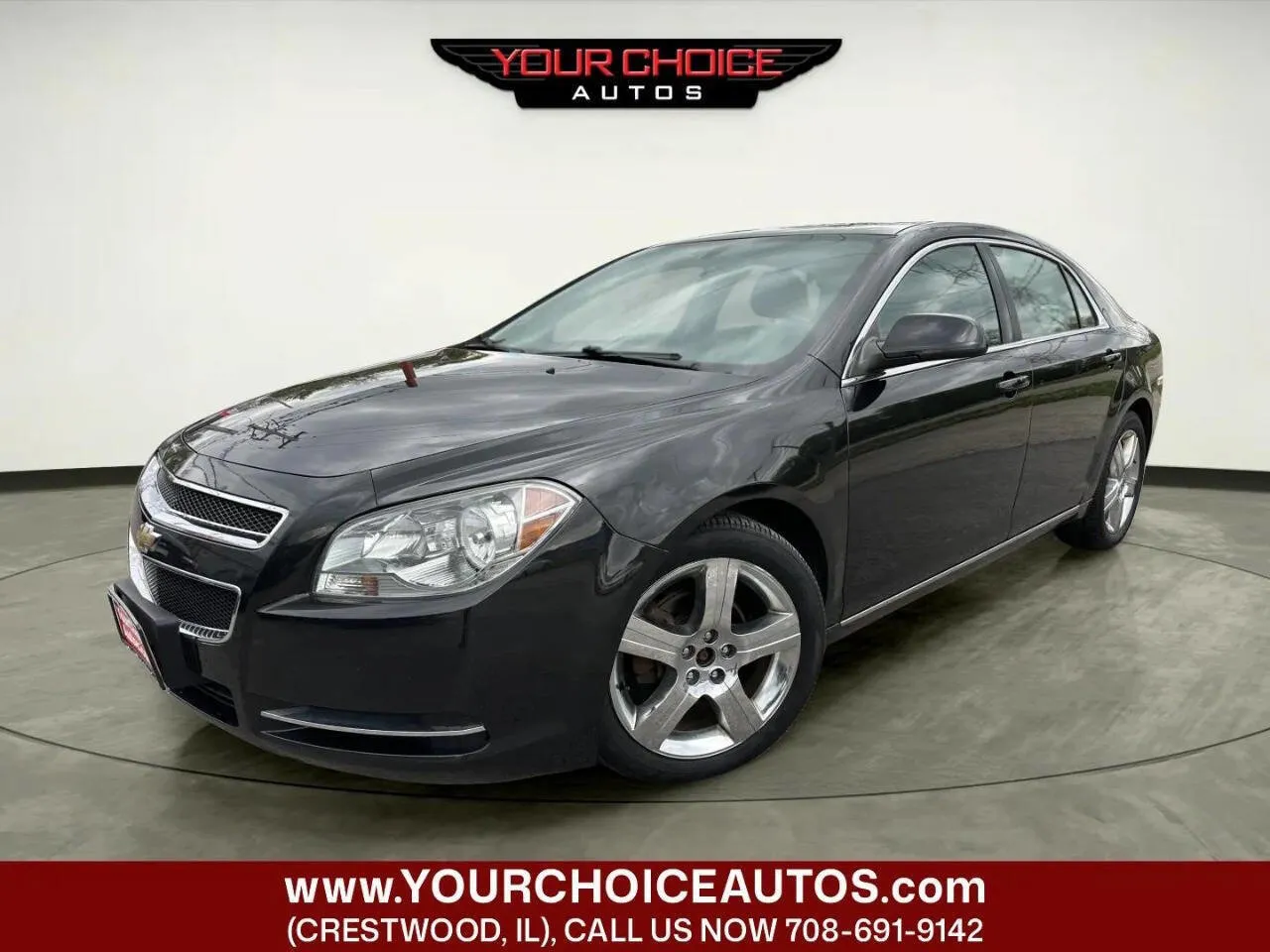 Black 2011 Chevrolet Malibu LT w/2LT for sale in Crestwood, IL