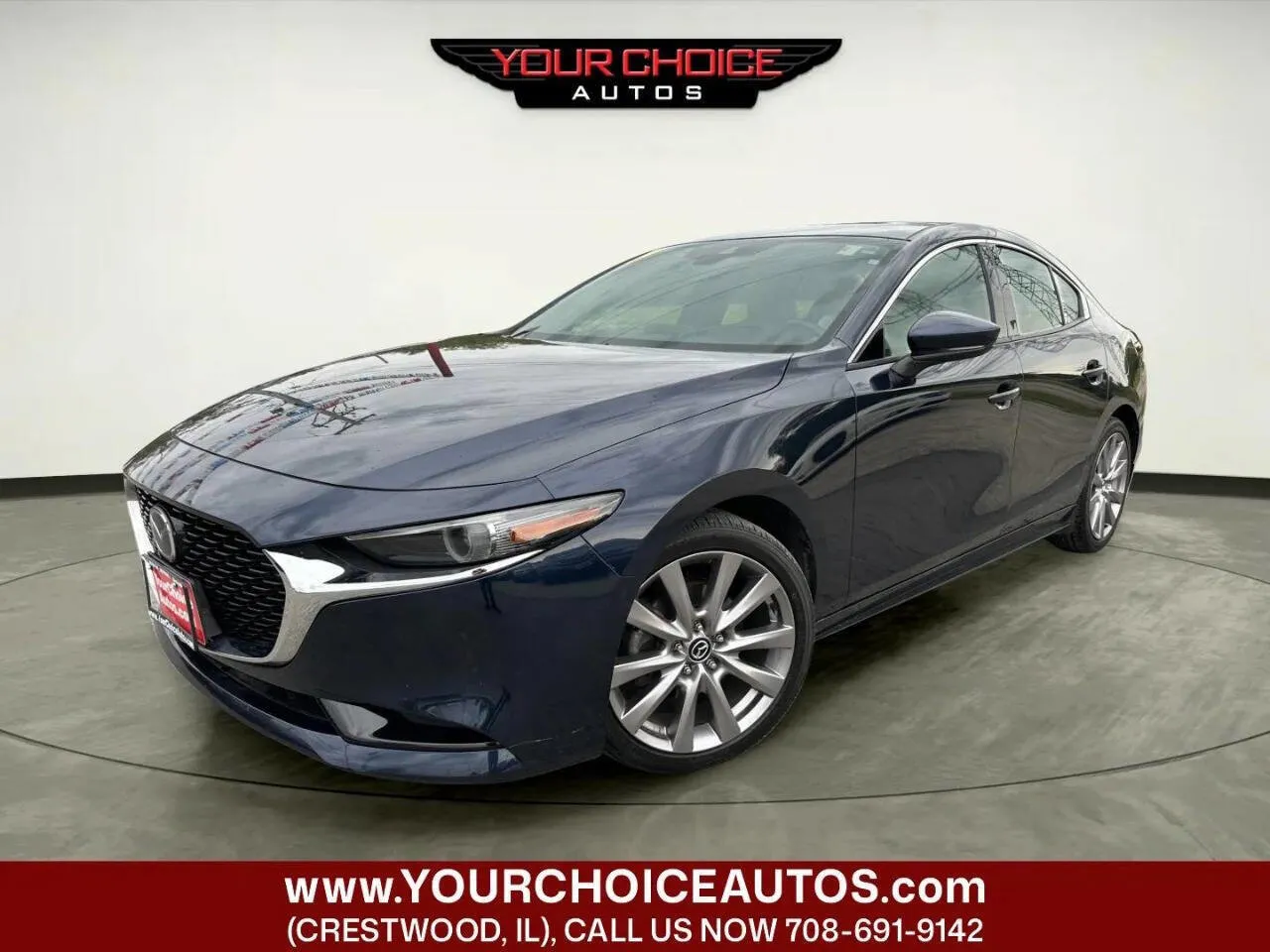 Blue 2019 Mazda Mazda3 Sedan w/Premium Pkg for sale in Crestwood, IL
