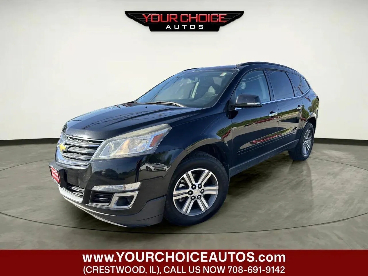 Black 2017 Chevrolet Traverse LT for sale in Crestwood, IL