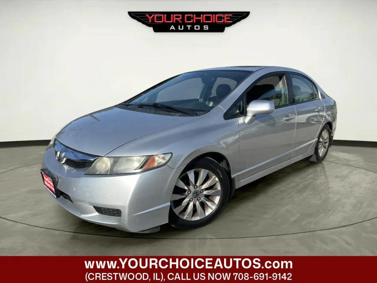 Silver 2011 Honda Civic Sdn EX-L for sale in Crestwood, IL