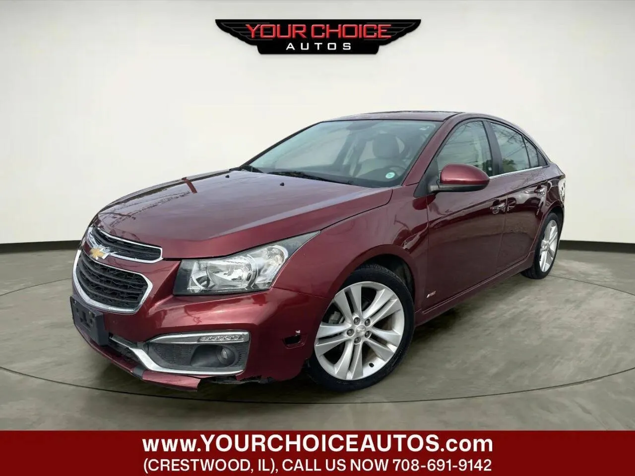 Red 2015 Chevrolet Cruze LTZ for sale in Crestwood, IL