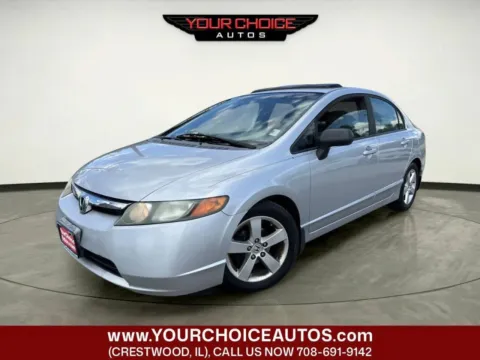 Silver 2008 Honda Civic Sdn EX for sale in Crestwood, IL
