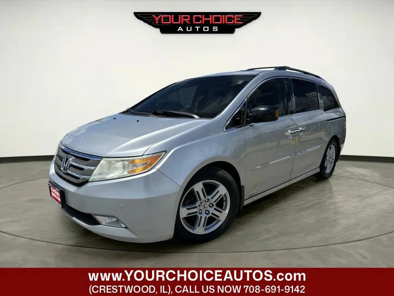 Silver 2011 Honda Odyssey Touring Elite 4dr Mini Van for sale in Crestwood, IL